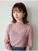 抜け感シースルーボブ