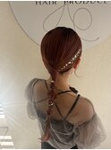 ヘアアレンジ/ヘアセット/タイトスタイル/ローポニー