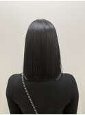 切りっぱなしミディアムボブ
