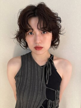 ノラギンザユー(NORA GINZA/U) ボブパーマ外国人風パーマくせ毛風パーマ無造作パーマウルフボブ