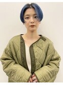 short bob × blue