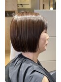 シンプルなぱっつんボブはツヤ感が◎/30代/40代 　archive垂水