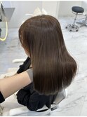 ブラウングレージュ 艶カラー