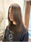 透明感ブラウンのナチュラルレイヤー