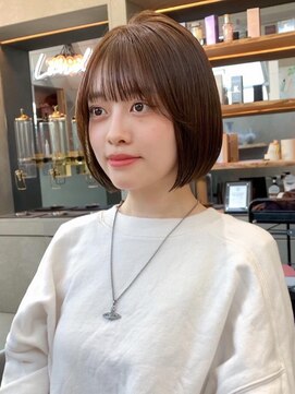ロンド 表参道店(Lond) ◇ミニボブ人気の小顔顔周りカット♪表参道 透明感カラー