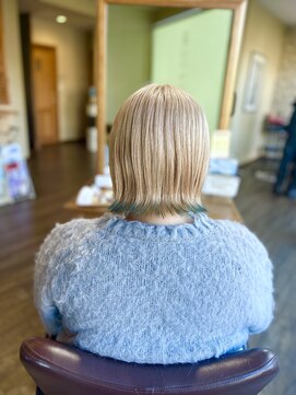 抜きっぱなしブロンド×裾カラー