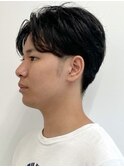 刈り上げショート ツーブロック ダウンパーマ センターパート