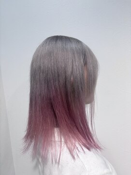 アン(Hair make un) 【森山陽向 デザインピンク×グレー】