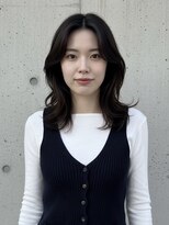 エイチ ウルフカット 大阪梅田(811)&nbsp;レイヤーボブヘアカラーバレイヤージュ50代くるみちゃんヘア