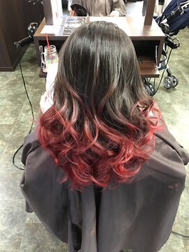 ヒスヘアー クリエイティブスペース(hys hair creative space by lauto) レッドレイヤーグラデーション