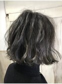 【AnFye.dueldo】切りっぱなしボブ × シルバースモークカラー
