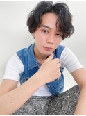 かき上げ色気パーマ/爽やかメンズショート