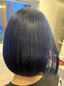 カラーズ(PRIVATE HAIR SALON COLOR'S) 前下がりワンレンボブ◎ネイビーブルー