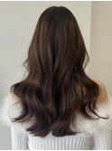 韓国ヘアチョコグレージュこっくりレイヤーカット 表参道青山