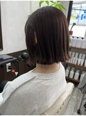 切りっぱなしボブ/ベージュ/イルミナカラー