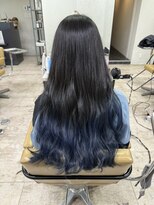 アジールヘア 所沢プロペ通り店(agir hair)&nbsp;ヘルシーロング美髪ケアブリーチグラデーションブルー所沢練馬