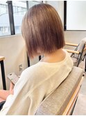 くすみミルクティーベージュカラー*ニュアンスカラーボブ