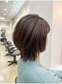 "20代30代大人可愛い★小顔ボブ丸みショートウルフカット