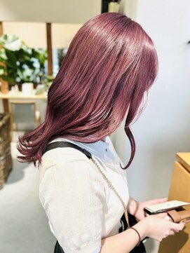 ラヴェストバイフレイスウェル(LOVEST by frace well) 艶髪ケアブリーチでピンクラベンダー