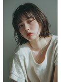 ボブレイヤー/シースルーバング/顔まわり/【lana hair 新宿】