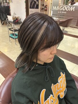 ヘアースペースブルーム ヒーロー 園田店(HAIR SPACE BLOOM hero) ハイライトウルフカット