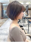似合わせ ショート ボブ 30代 40代 小顔 新宿 ひし形 前上がり