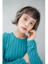 ギークス(GEEKS)&nbsp;【GEEKS渋谷】インナーカラー/オン眉/くびれボブ/春カラー/黒髪