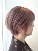 大人可愛いひし形ハンサムショートボブ前下がり