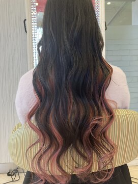 ビス ヘア アンド ビューティー 西新井店(Vis Hair＆Beauty) ダブルカラーインナーピンク！