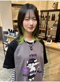 【MORGAN】インナーカラー×個性的蛍光グリーン