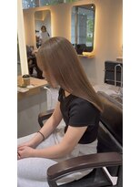 サロンドミルク 新百合ヶ丘店(salon de MiLK)&nbsp;ミルクティーベージュグレージュハイライト新百合ヶ丘