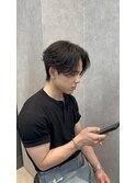 韓国風センターパート、ダウンパーマ