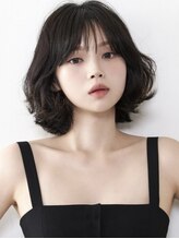 ジュノヘアージャパン 表参道(JUNO HAIR JAPAN)&nbsp;韓国ヘア くびれボブ プリパーマ ダークグレージュ 紙質改善