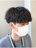 波巻きパーマ/スパイラルパーマ/メンズ/眉毛/短髪/サーフカール