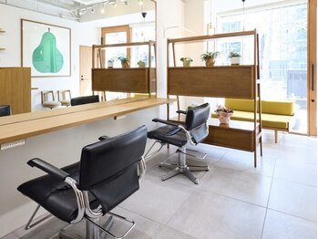 ビーヘア 新富町(bee hair)の写真/落ち着いた雰囲気の店内でゆったりとした時間を♪丁寧なカウンセリングと高い技術力で理想のstyleを実現◎