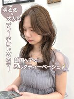 ロックス バイ マグ 松本(rocks BY MAG)&nbsp;10代20代イエベブリーチ無しWカラー透明感ミルクティーカラー