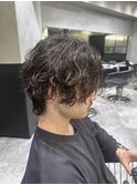 men's/メンズ/ダウンパーマ/黒染め/韓国/ブルーブラック/池袋
