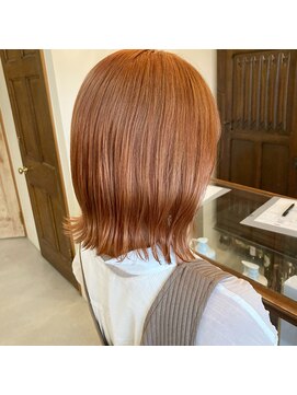 バショ(ba sho) この夏大人気オレンジカラー ハイトーンカラー