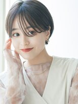 ガーデン タチカワ(garden tachikawa)&nbsp;暗髪×束感ショート×シースルーバング×フレンチガーリー