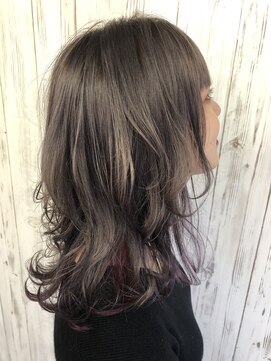 エモート(EMOTE) ロングウルフレイヤー/シルバーグレージュ