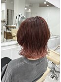 グラデーションケアブリーチミディアムボブ似合わせカットカラー