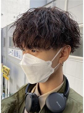 ビカム 名駅(become) ツイストスパイラルパーマ×刈り上げメンズマッシュ