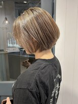 レトン 銀座(leton)&nbsp;ショートボブ/ハイライト/白髪ぼかし/丸みボブ/ショートカット