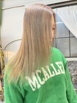 チャプター 問屋町(chapter)&nbsp;ケアブリーチブロンドベージュカラーレイヤーカット韓国ヘア