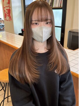 フィーカ(FIKA) 顔周りレイヤーロングブラウンベージュ