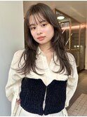 ミニウルフレイヤーカット顔周り前髪韓国ミディアムロング/柏