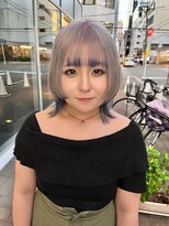 カフ(CAF)&nbsp;CAF FUKO ホワイトシルバー/ブルー/裾カラー/大阪/心斎橋