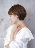 透明感耳かけボブ/ショートボブ/コンパクトボブ/ミニボブ