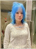 ブリーチカラー　ハイトーンカラー　シャギーレイヤー