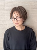 ショート×グレージュ